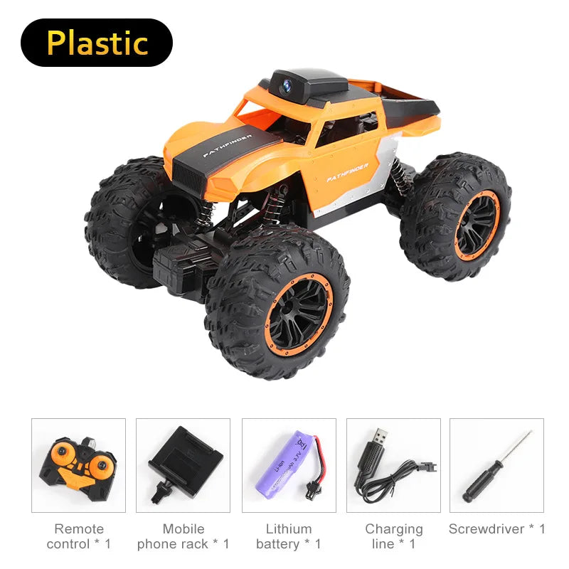 Alloy Rc Car With HD 720P WIFI FPV Camera Machine on Remote Control Stunt 1:18 2.4G SUV Radio Control Climbing Toys