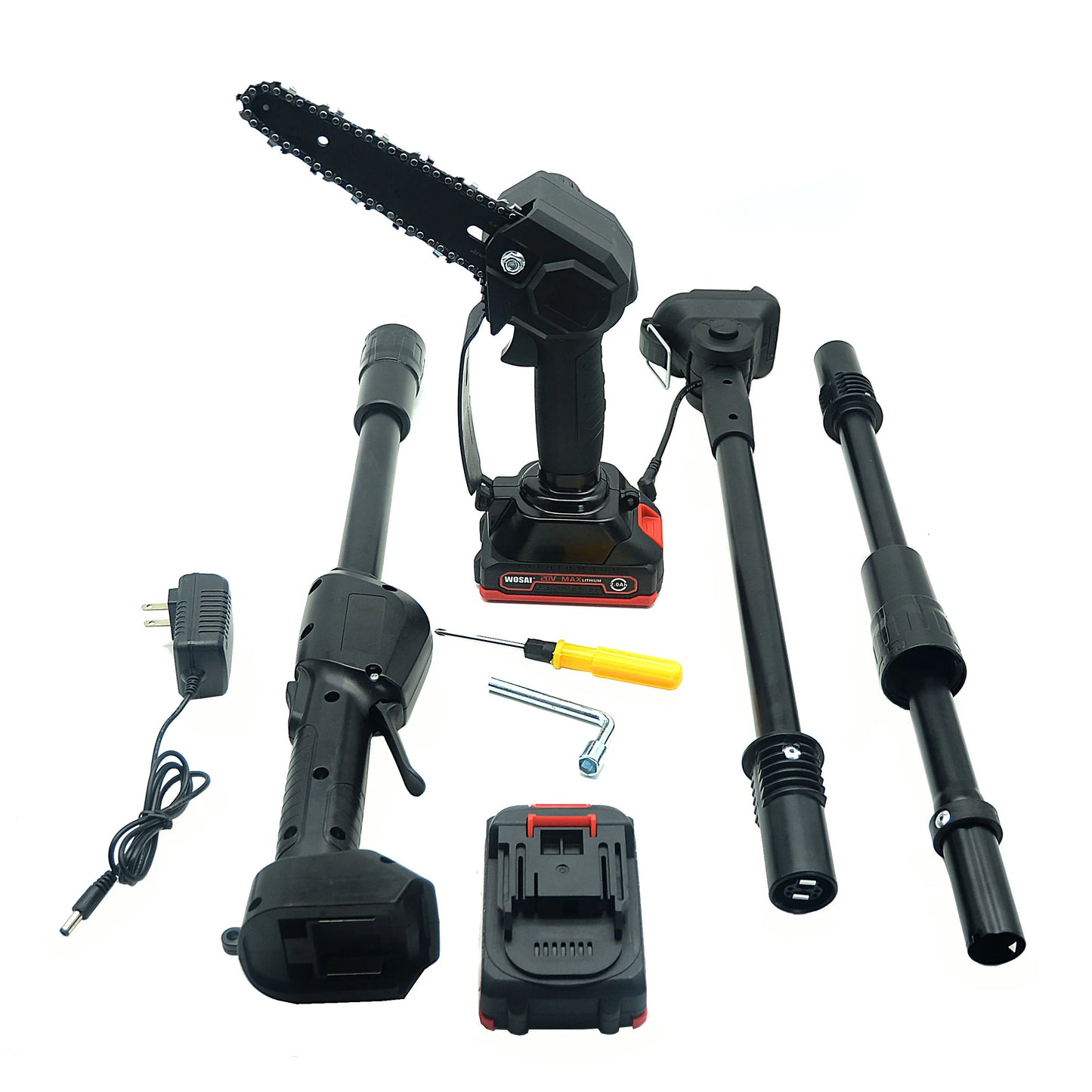 HENGLAI 1.3M 1.7M 2.2M Outdoor Wood Cutting Tool 21V 4inch 6 Cordless Chain Saw