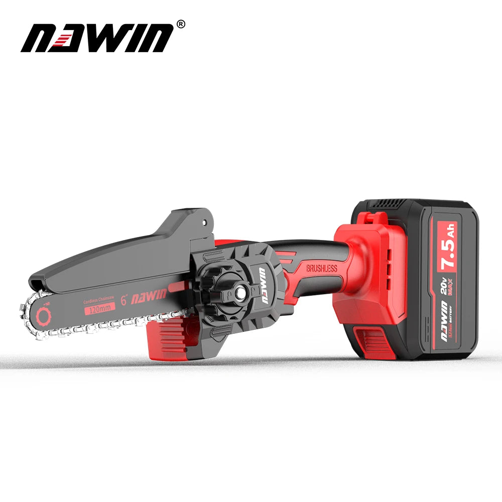 NAWIN 6" Brushless Handheld Lithium Electric Chain Saw