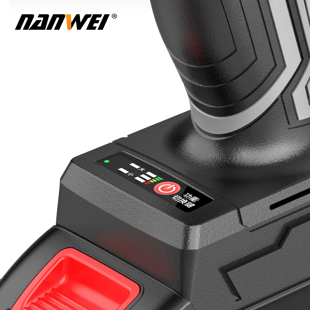 NANWEI Industrial Grade Cordless Electric Impact Wrench