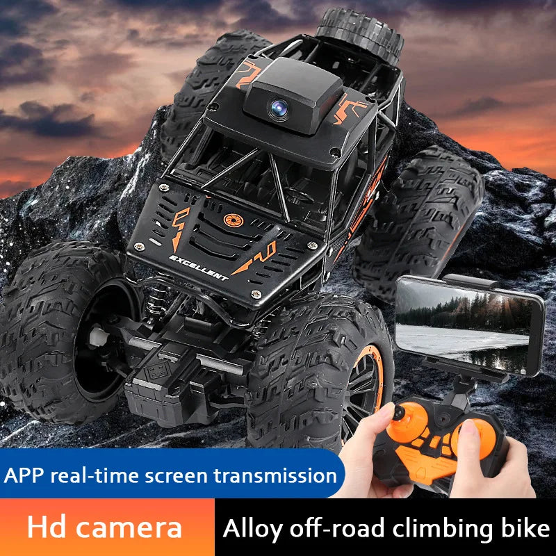 Alloy Rc Car With HD 720P WIFI FPV Camera Machine on Remote Control Stunt 1:18 2.4G SUV Radio Control Climbing Toys