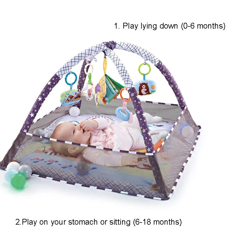 Multifunctional Fitness Frame Round Play Crawling Mat
