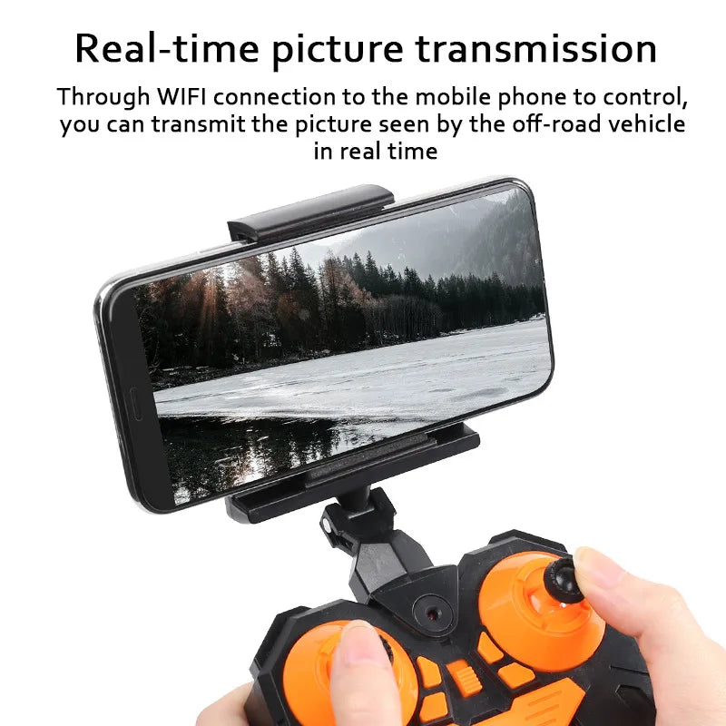 Alloy Rc Car With HD 720P WIFI FPV Camera Machine on Remote Control Stunt 1:18 2.4G SUV Radio Control Climbing Toys