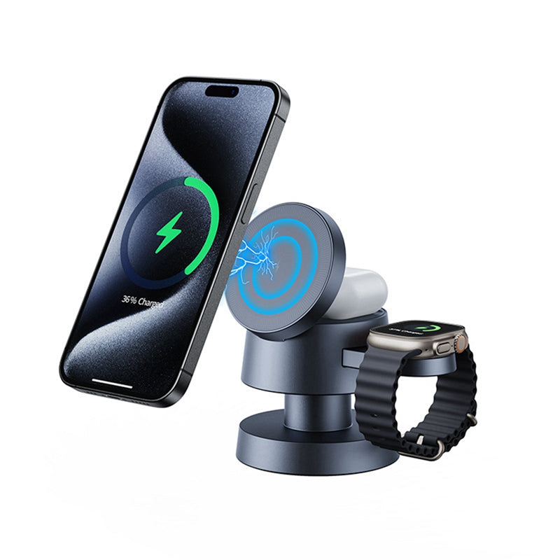 3 in 1 Foldable Magnetic Wireless Charger Stand