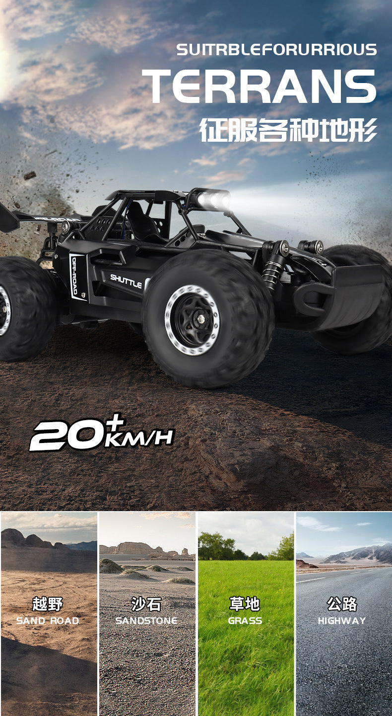 New RC Car 1:16 2WD with LED Light 2.4G 20KM/H High Speed Off-Road Climbing Remote Control Car