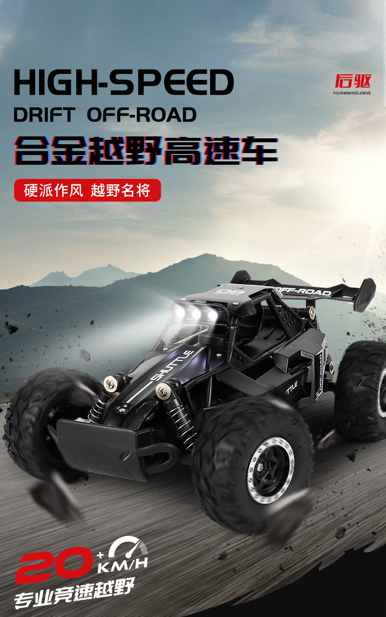 New RC Car 1:16 2WD with LED Light 2.4G 20KM/H High Speed Off-Road Climbing Remote Control Car