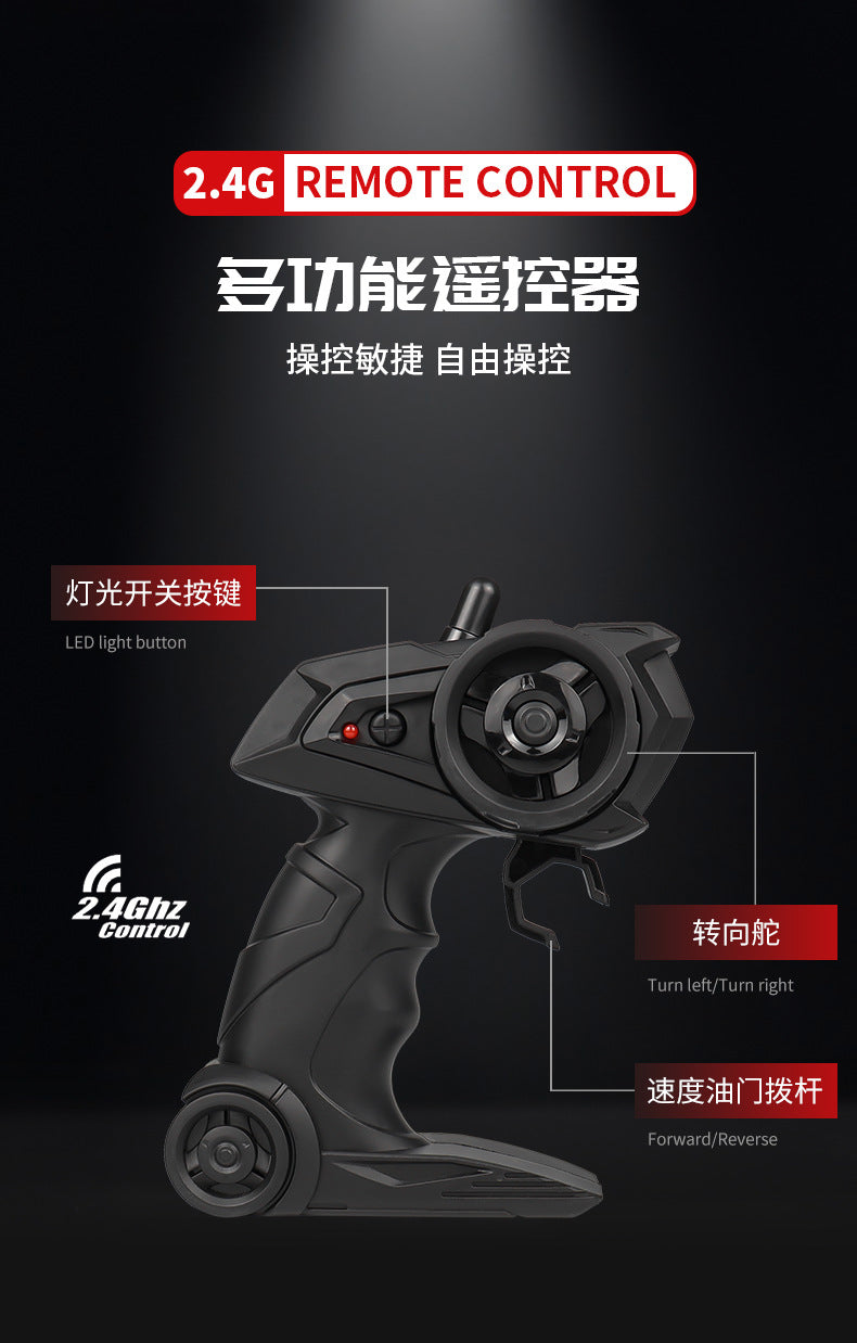 New RC Car 1:16 2WD with LED Light 2.4G 20KM/H High Speed Off-Road Climbing Remote Control Car