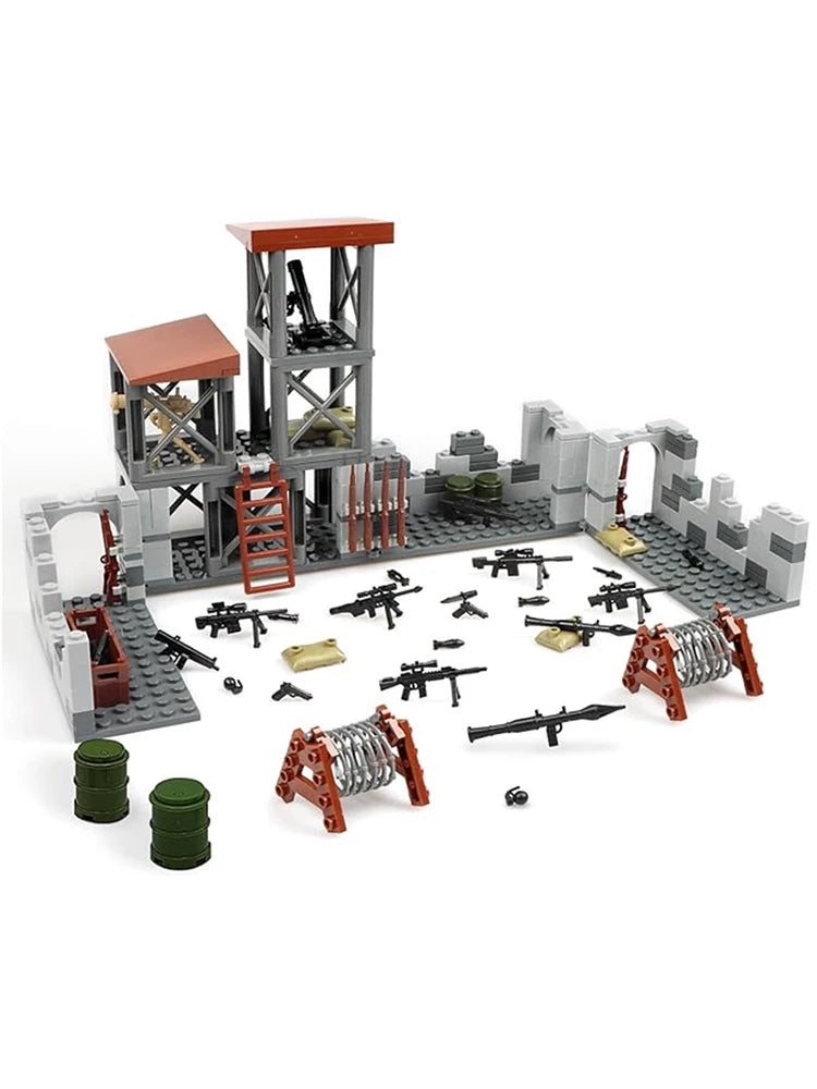 WW2 Army Military Base Model Building Kits Boys Toys
