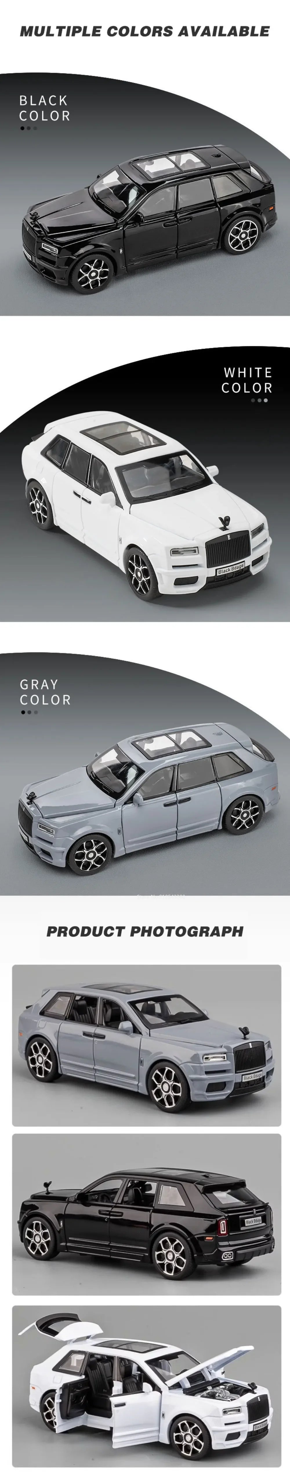1:32 Alloy Rolls Royce Cullinan SUV Model Car
