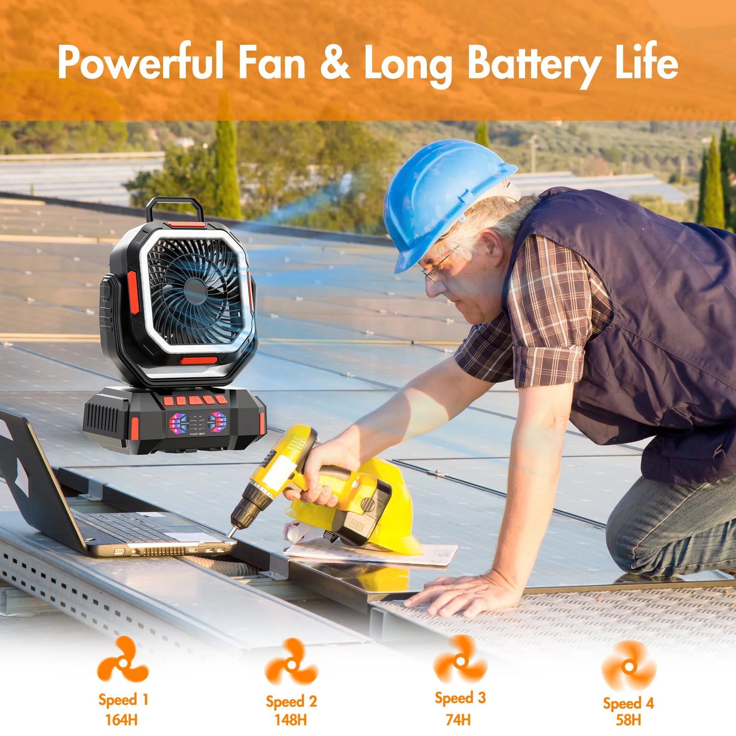 Camping Fan 40000mAh Battery Powered Fan
