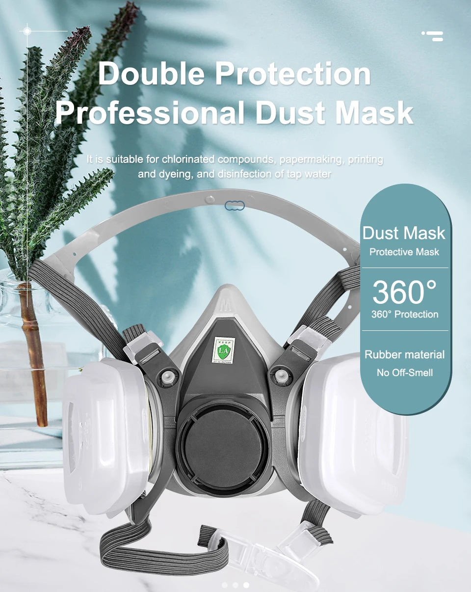 6200 Gas Mask Half-face Dust Shield