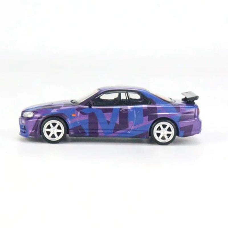 MINIGT 1/64 Nissan Skyline GT-R (R34) V-Spec II Alloy Car Model