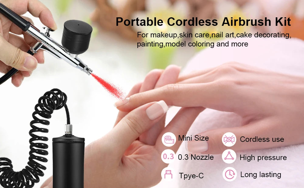 Airbrush Nail With Compressor Portable Air Brush