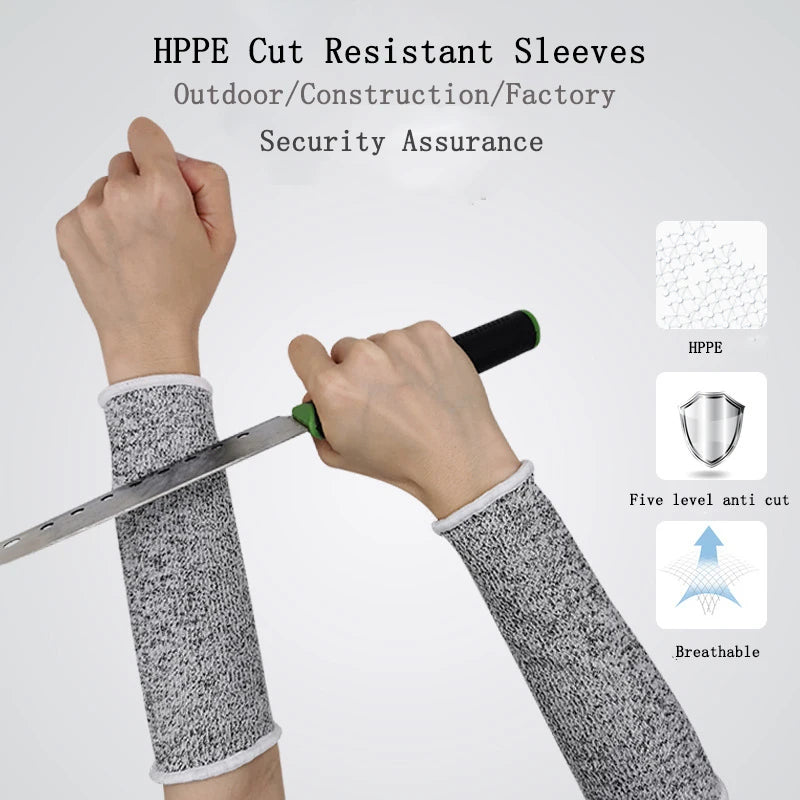 1pcs Level 5 HPPE Outdoor Work Safety Arm Guard Sleeve