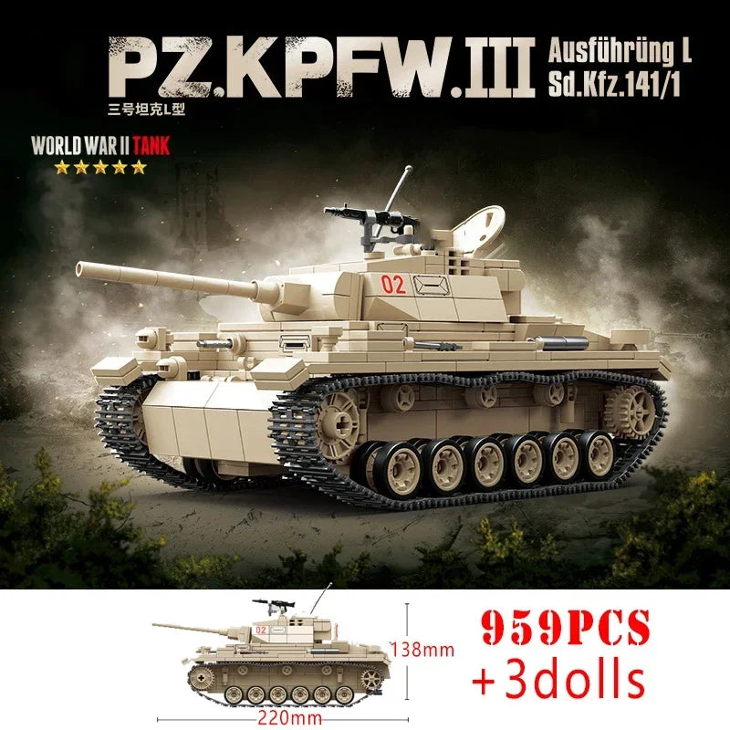 WW2 Military Classic Model Tiger Leopard KV-1 KV-2 IS-2 Heavy Tank Collection Model