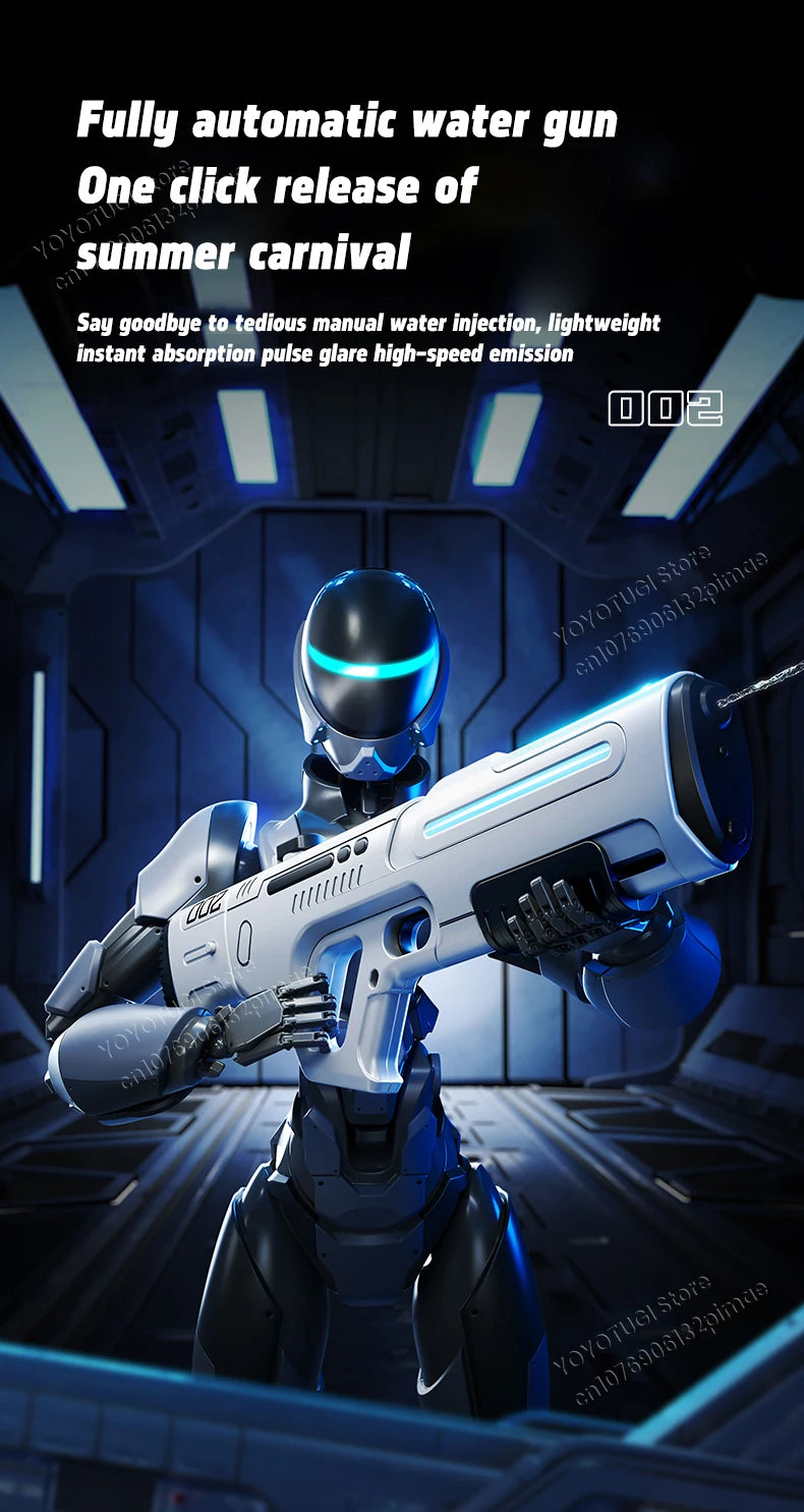 Pulse Electric Continuous Firing Water Gun Powerful Water Spray Laser Toy Gun