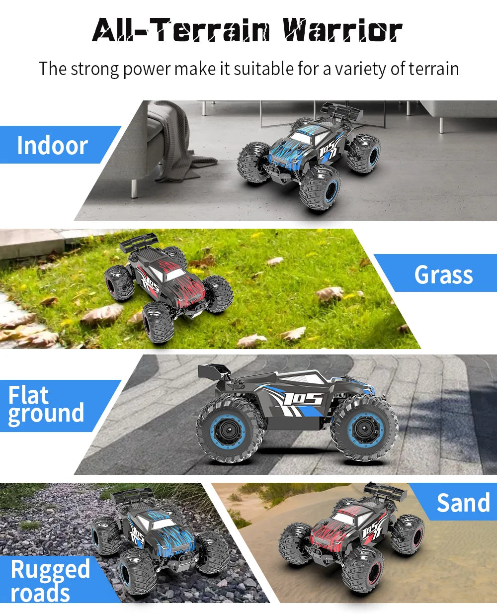 JJRC 1:16 4WD RC Car 70KM/H With Led Lights 2.4G Inductor Remote Control Off-Road Cars
