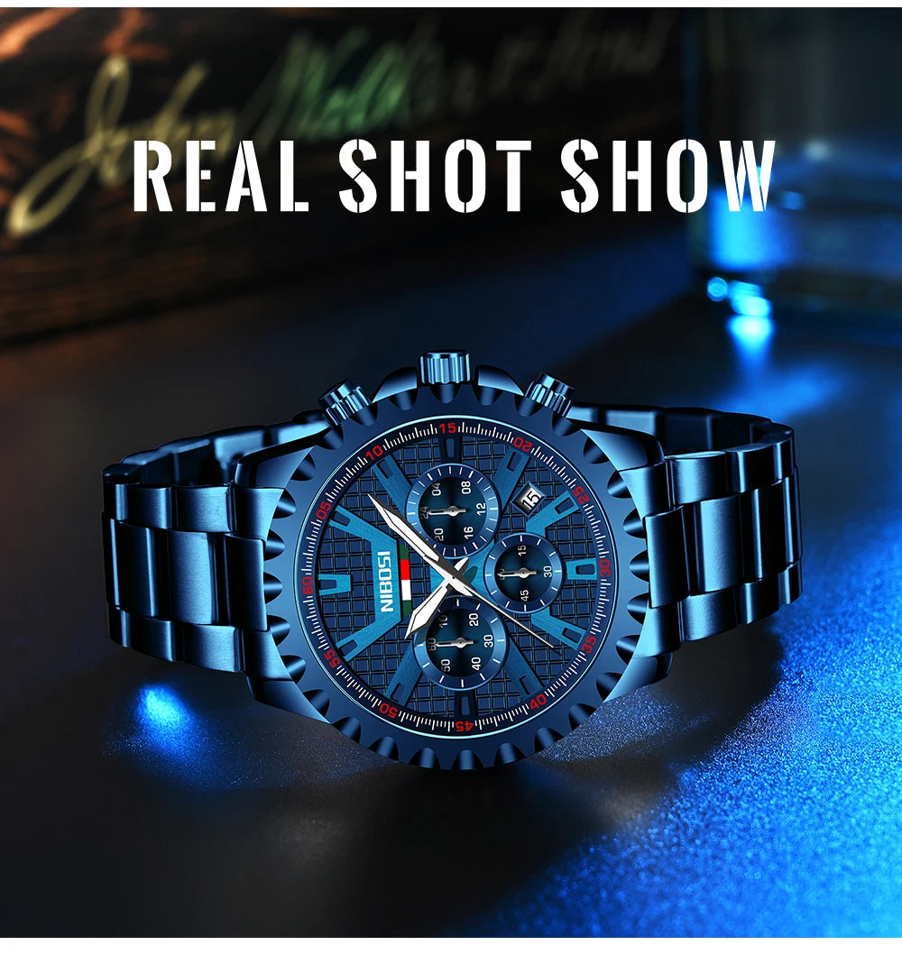 Men Watches Stainless Steel Top Luxury Fashion Business Wristwatch Waterproof Luminous Quartz Watches