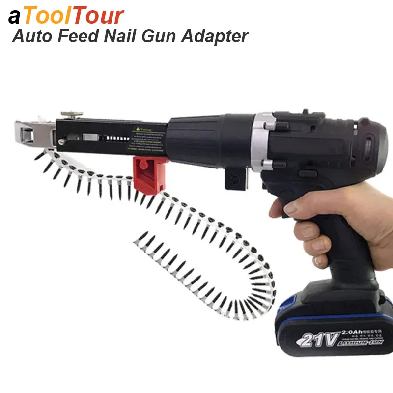 Automatic Screw Driver Chain Nail Gun Adapter Electric Drill Nozzle
