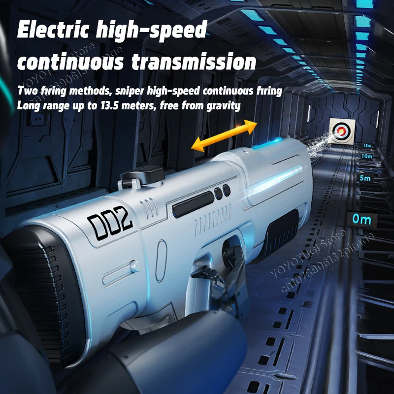 Pulse Electric Continuous Firing Water Gun Powerful Water Spray Laser Toy Gun