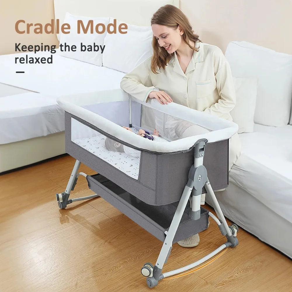Baby Bassinet, 5-in-1 Infant Bedside Crib