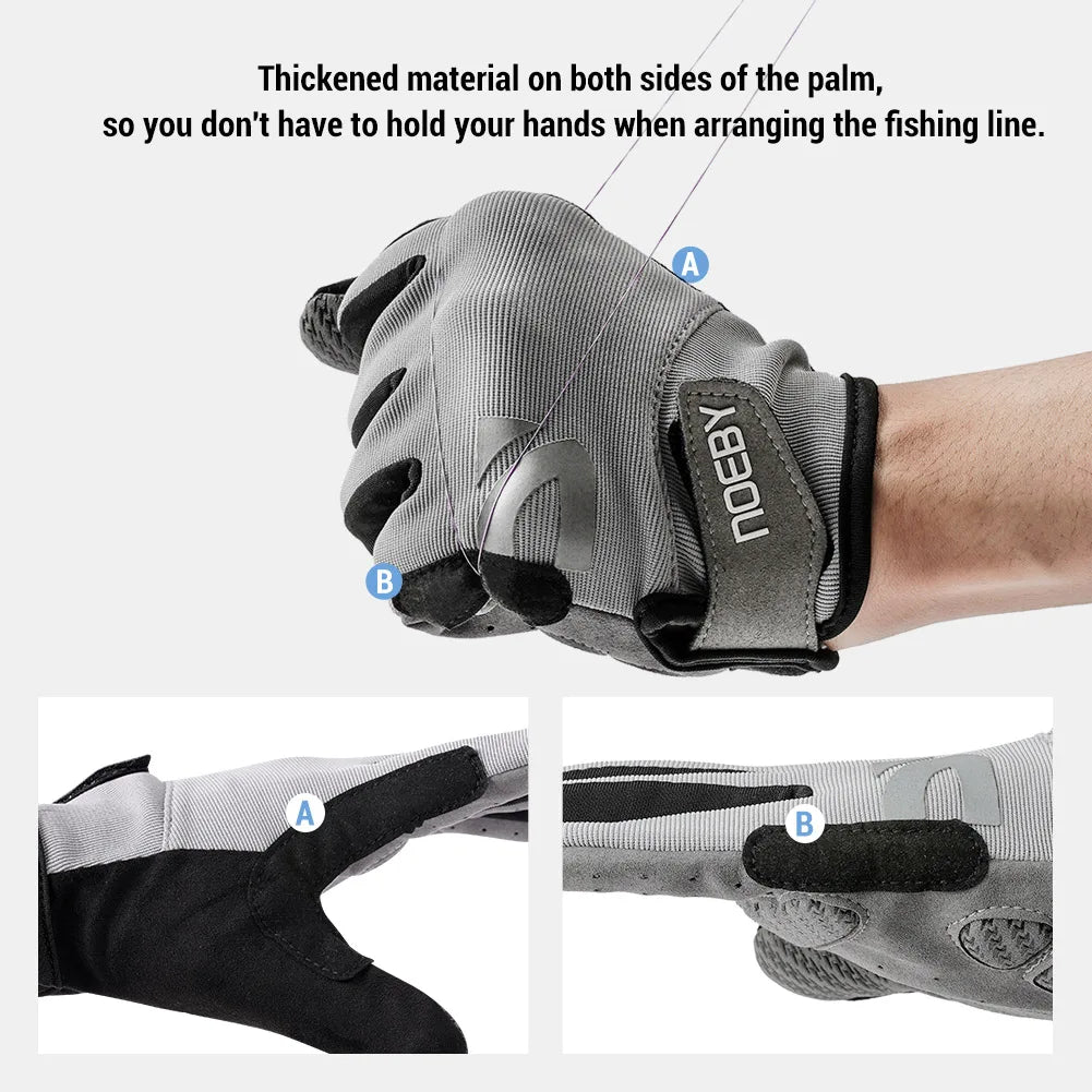 Noeby Fishing Gloves Non-slip Full Finger