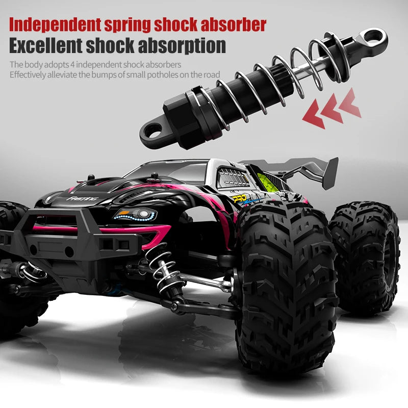 JJRC 1:16 4WD RC Car 70KM/H With Led Lights 2.4G Inductor Remote Control Off-Road Cars