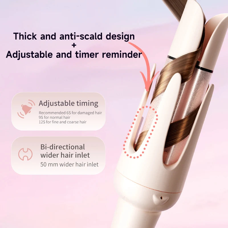 Auto Rotating Ceramic Hair Roller Professional Curling Iron