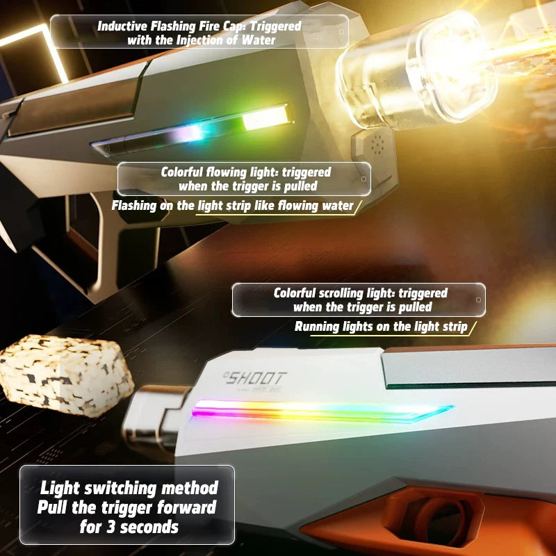 Cool Lights Electric Continuous Fire Water Gun