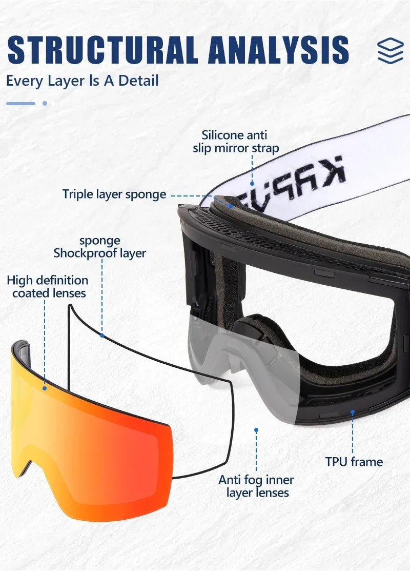 Kapvoe Photochromic Ski Goggles