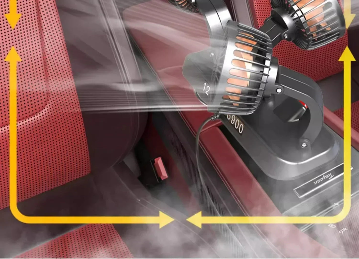 5V Triple Head Car Fan