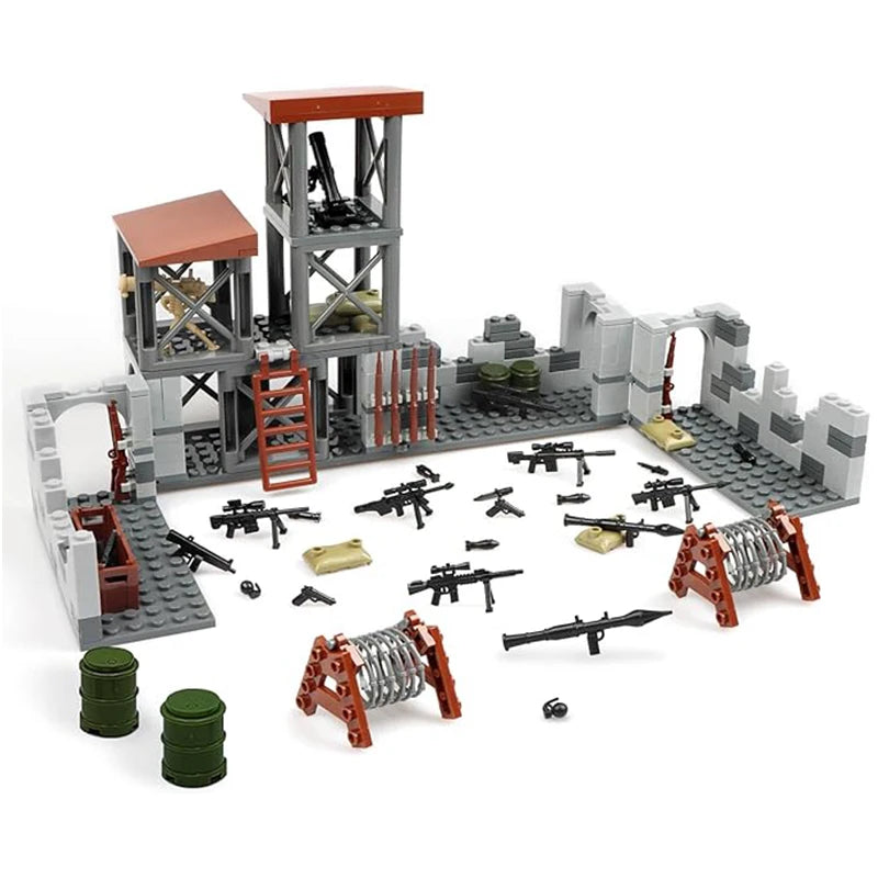 WW2 Army Military Base Model Building Kits Boys Toys