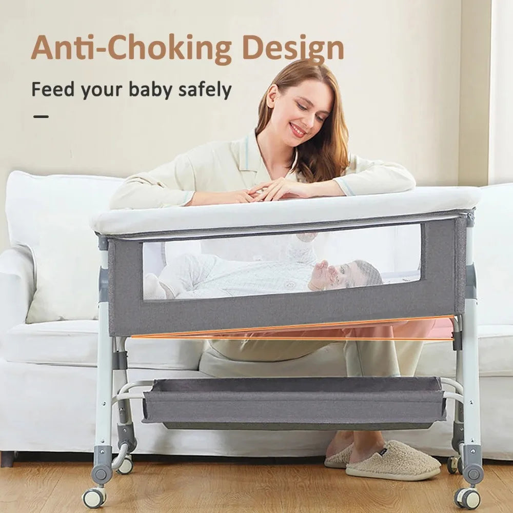 Baby Bassinet, 5-in-1 Infant Bedside Crib
