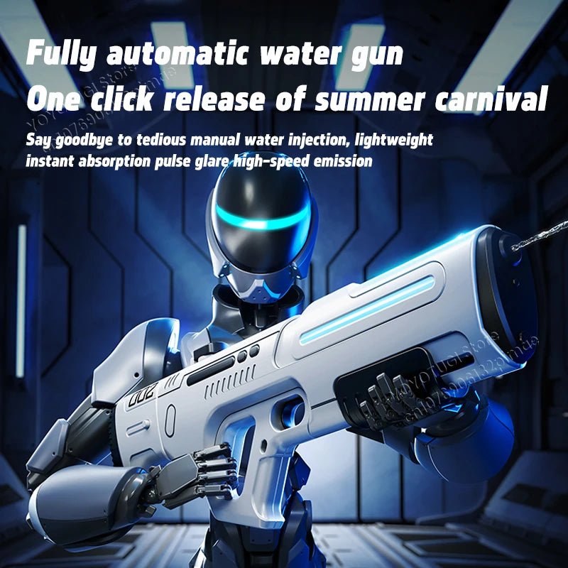 Pulse Electric Continuous Firing Water Gun Powerful Water Spray Laser Toy Gun