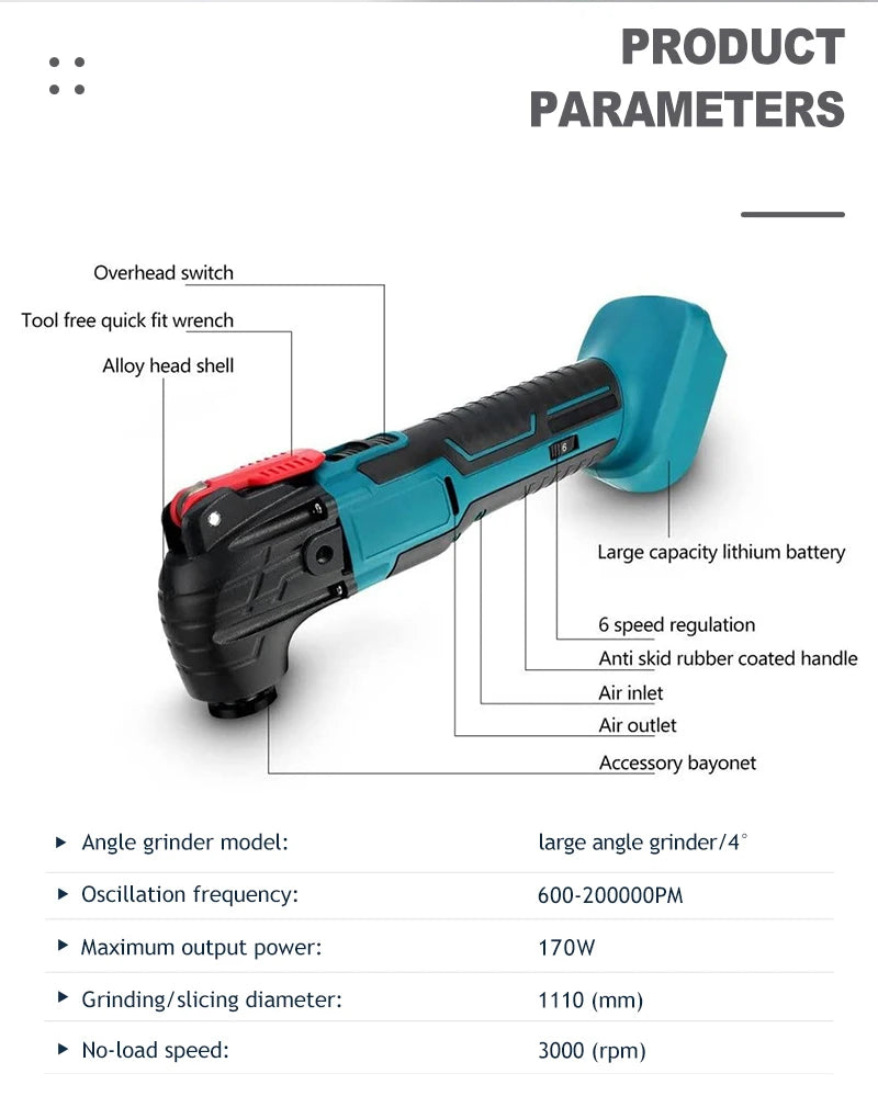 170W Electric Cordless Oscillator