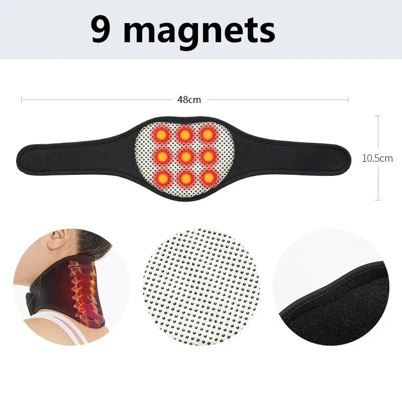 Self-Heating Magnetic Neck Support Brace
