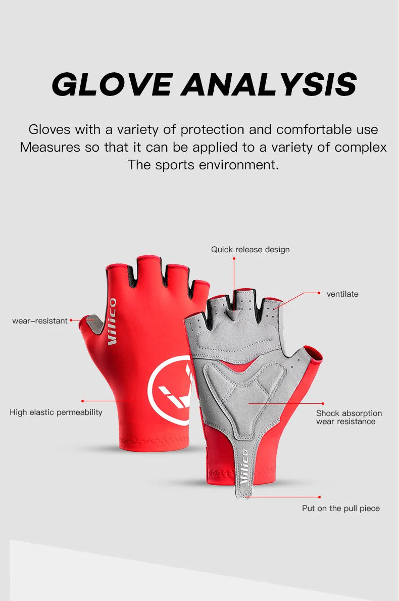 Breaking Wind Cycling Half Finger Gloves