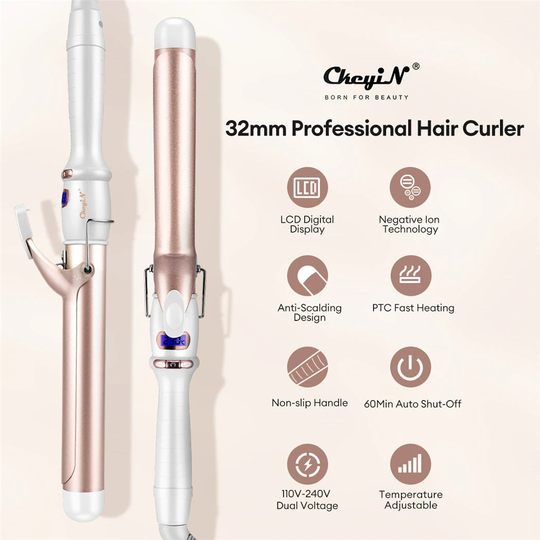 CkeyiN 32mm 38mm Electric Hair Curler