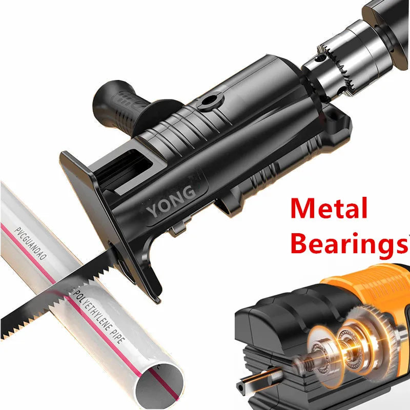 Electric Drill Modified To Reciprocating Saw