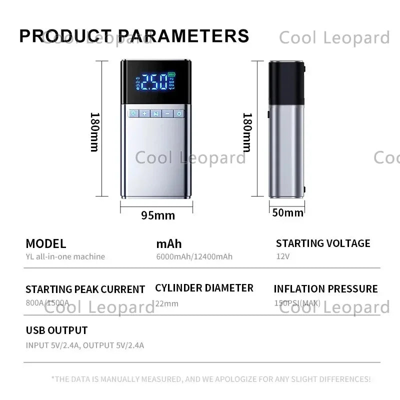 New Car Jump Starter Air Pump Power Bank