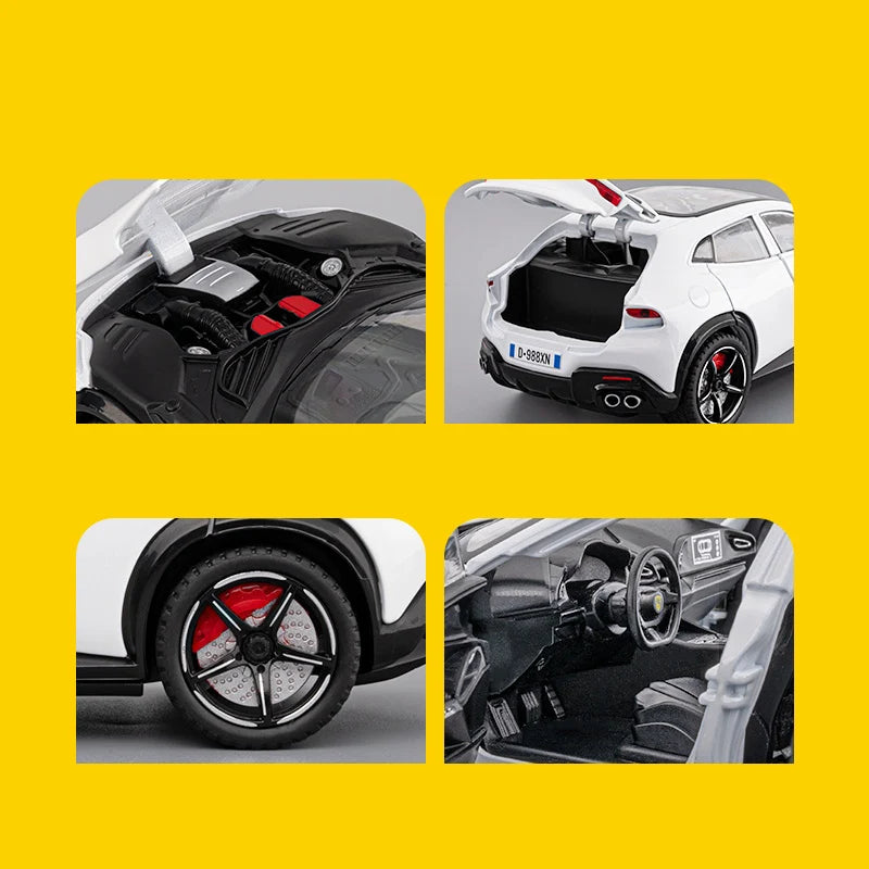 1:22 Purosangue SUV Alloy Car Diecasts & Toy Vehicles Metal Toy Car Model