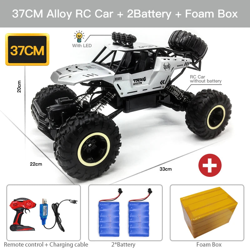 ZWN 1:12 / 1:16 4WD RC Car With Led Lights 2.4G Radio Remote Control Cars Buggy