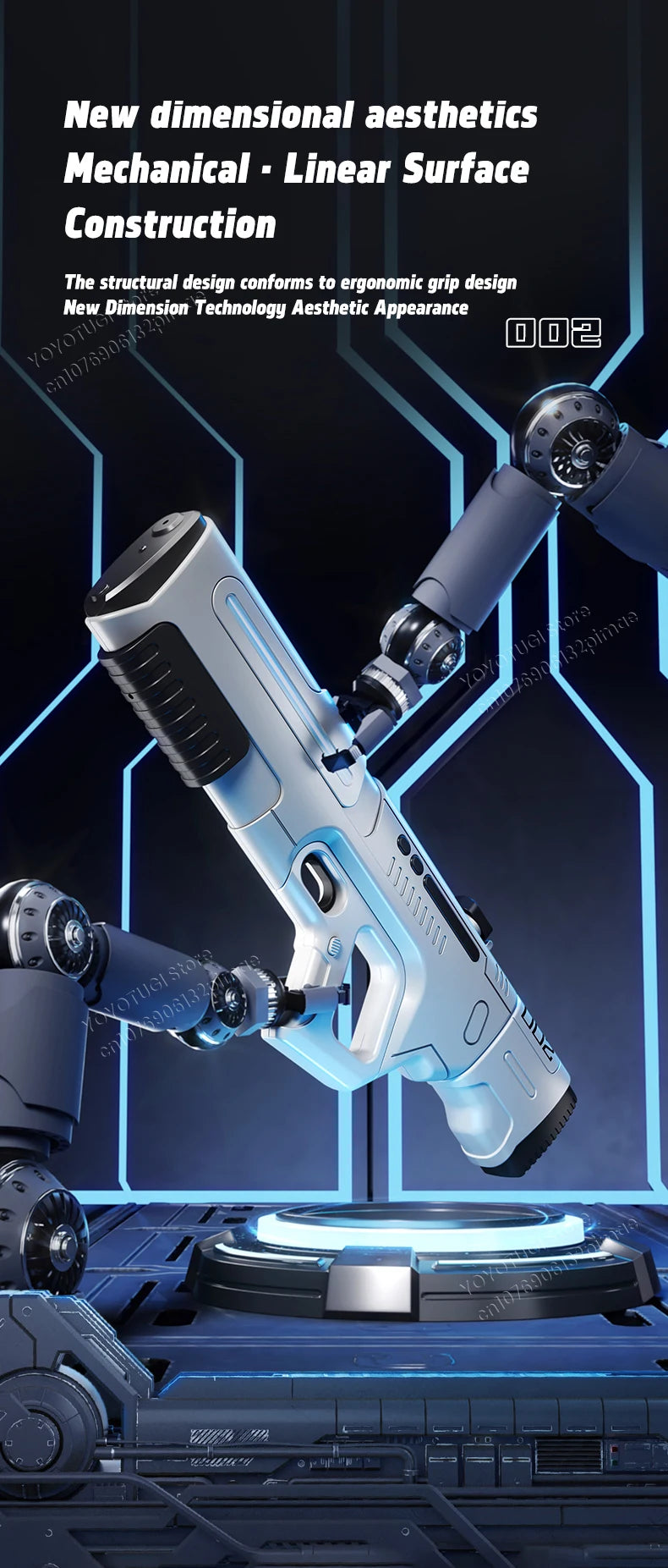 Pulse Electric Continuous Firing Water Gun Powerful Water Spray Laser Toy Gun