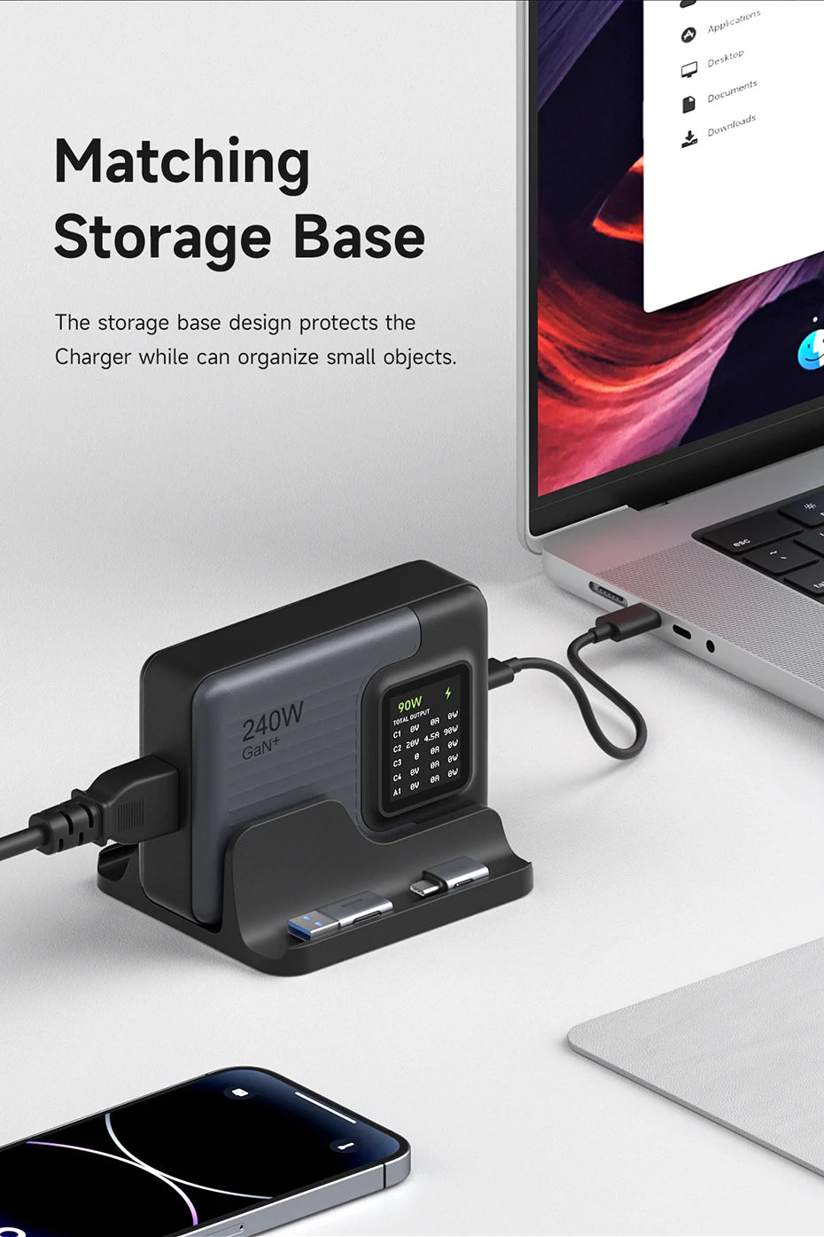 Hagibis 240W USB C Charger 5 Ports GaN 140W PD3.1