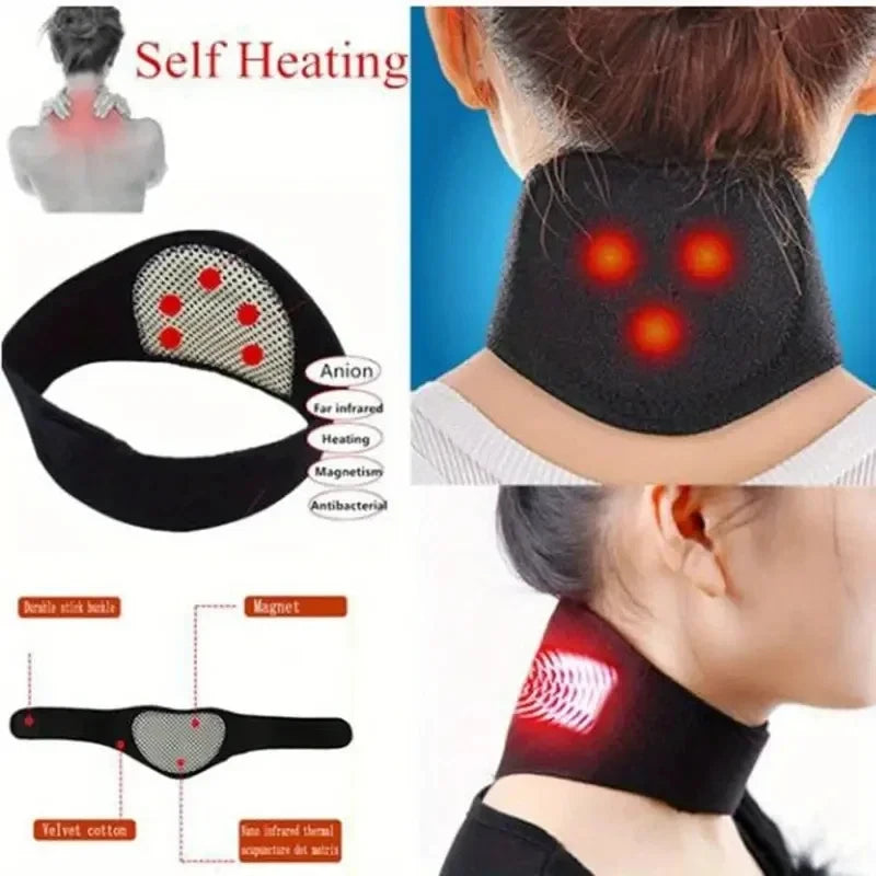 Self-Heating Magnetic Neck Support Brace