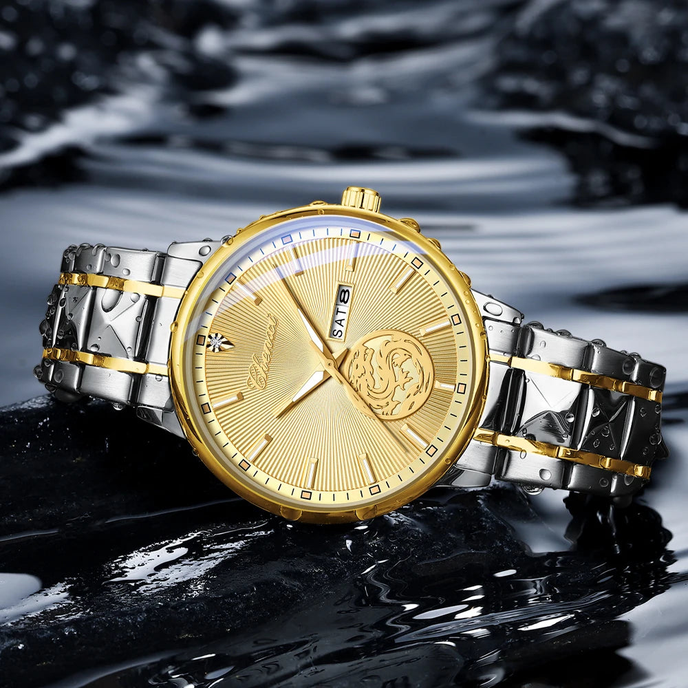 CHENXI Business Luxury Men Watches Quartz Stainless Steel Wrsitwatches