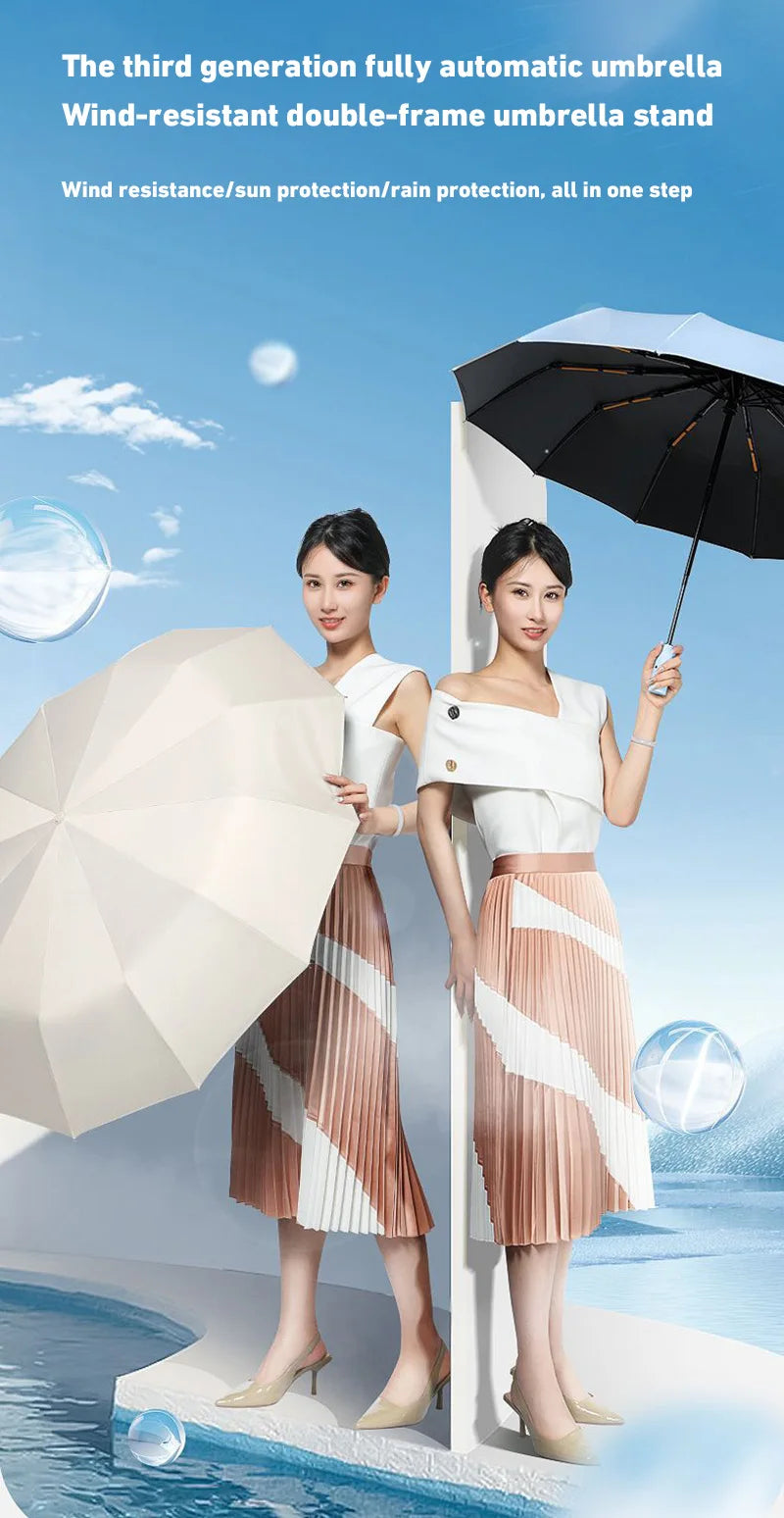 Xiaomi 24 Bone solid color automatic Umbrella