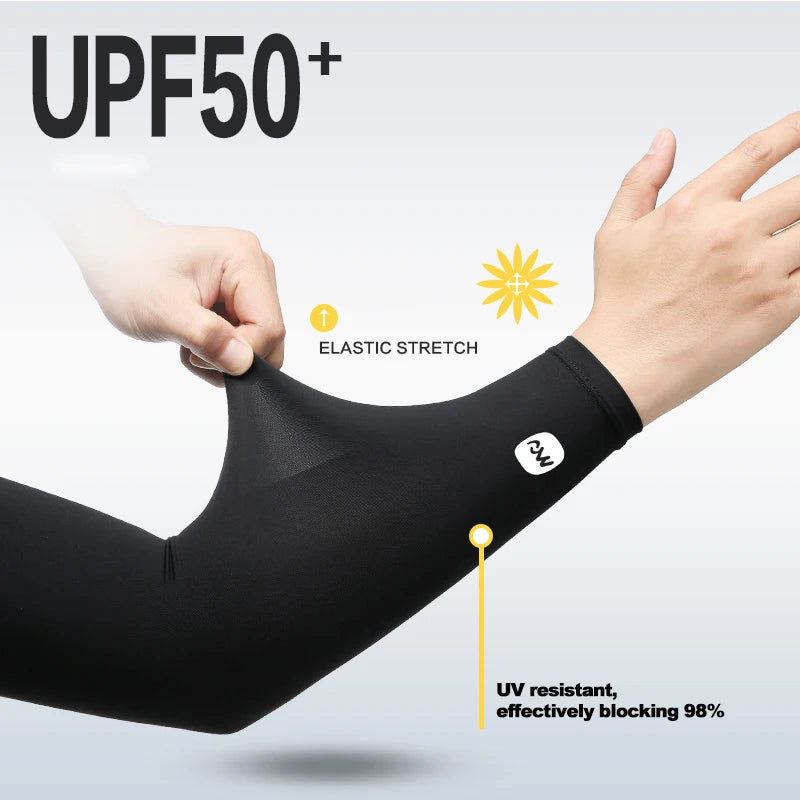 Outdoor Sports Cycling Arm Sleeves with Ice Cooling Technology for UV Protection