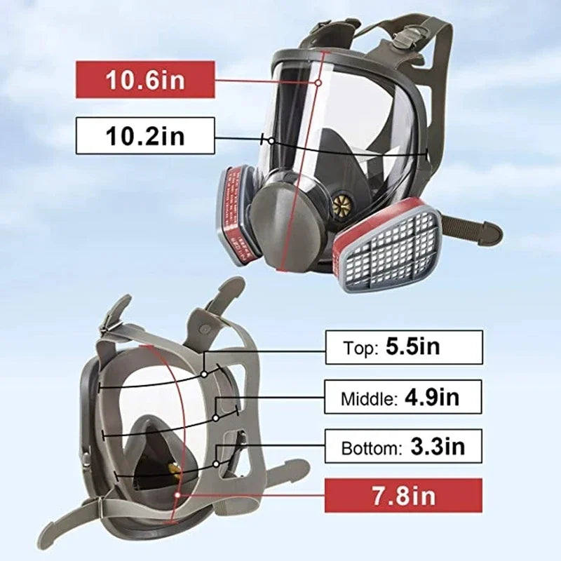 SJL 27 In 1 6800 Industrial Painting Spraying Respirator Gas Mask