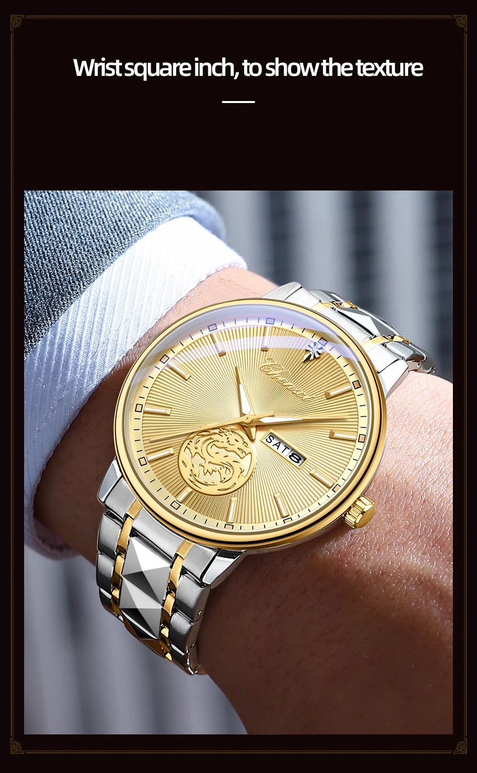 CHENXI Business Luxury Men Watches Quartz Stainless Steel Wrsitwatches